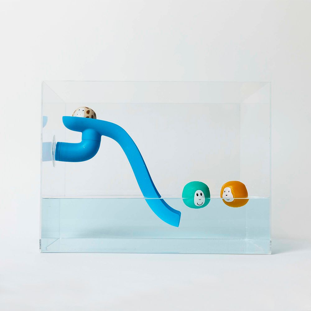 Rennibraut m/boltum í baðið  blá