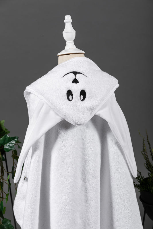 Kanína hettuhandklæði – 100% bómull fyrir börn