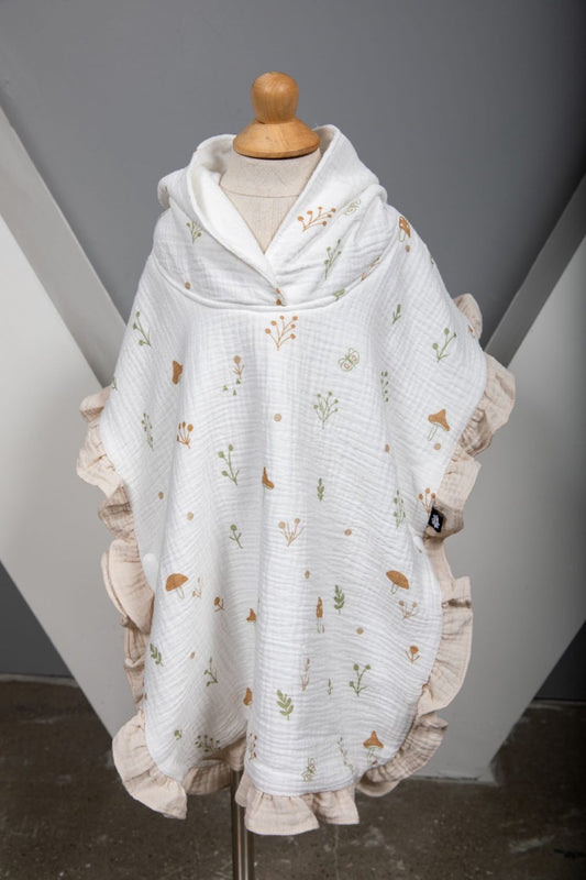 Björk poncho – Mjúkt og létt barnaponcho úr 100% bómull