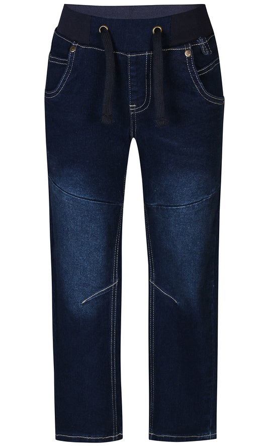 Gallabuxur,dökkbláar með bandi í mittinu