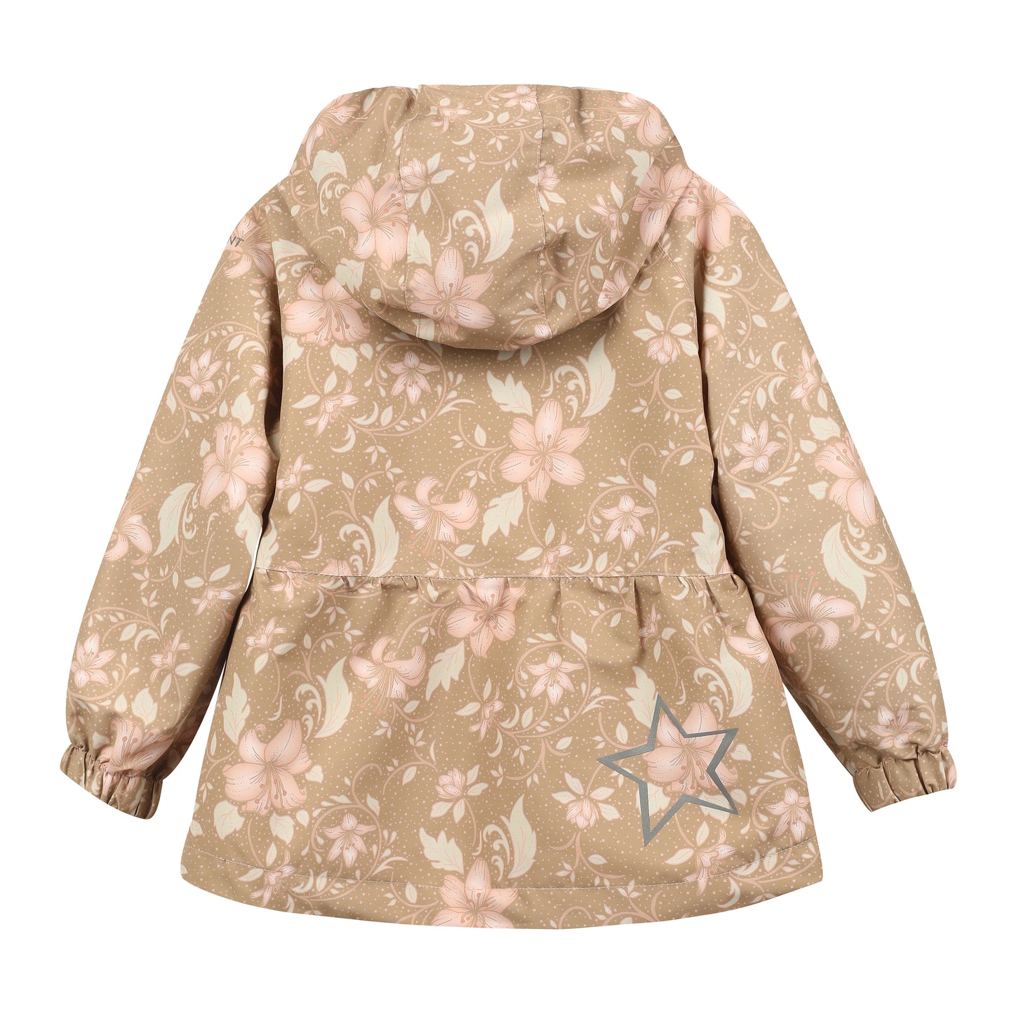 Jakki, soft shell - Brúnn m/ bleiku mynstri