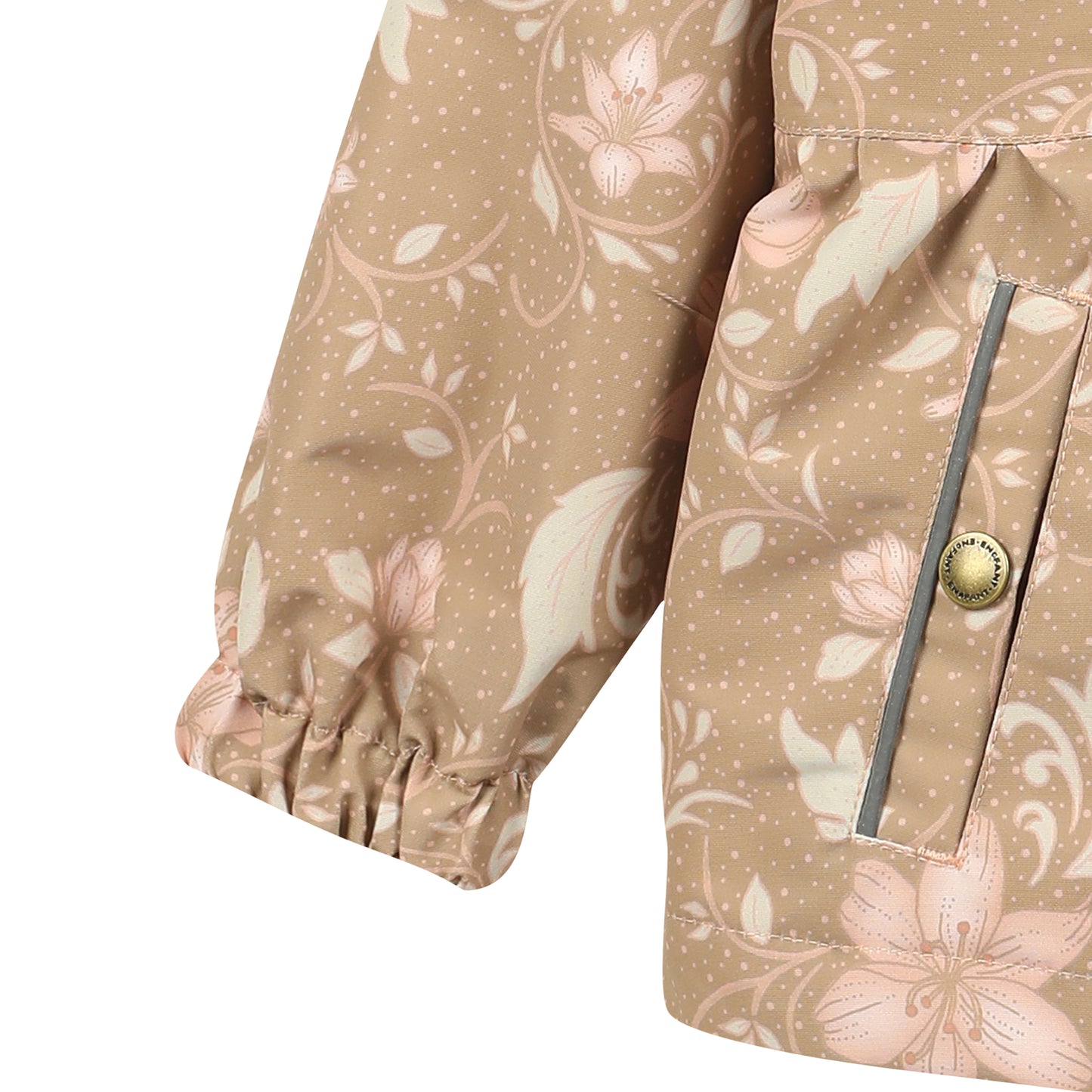 Jakki, soft shell - Brúnn m/ bleiku mynstri