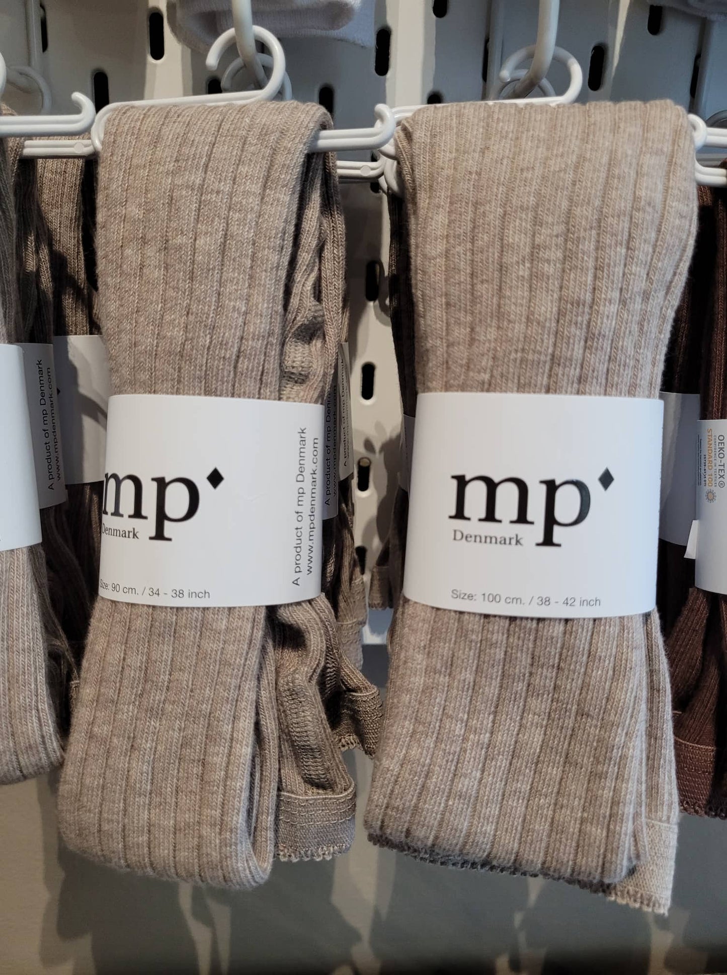 MP Sokkabuxur bómull & rifflaðar - Ljósbrúnar