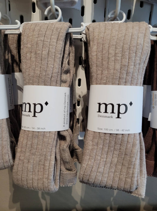 MP Sokkabuxur bómull & rifflaðar - Ljósbrúnar