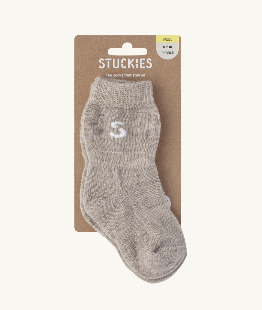 STUCKIES Sokkar - Pebble (Ull)