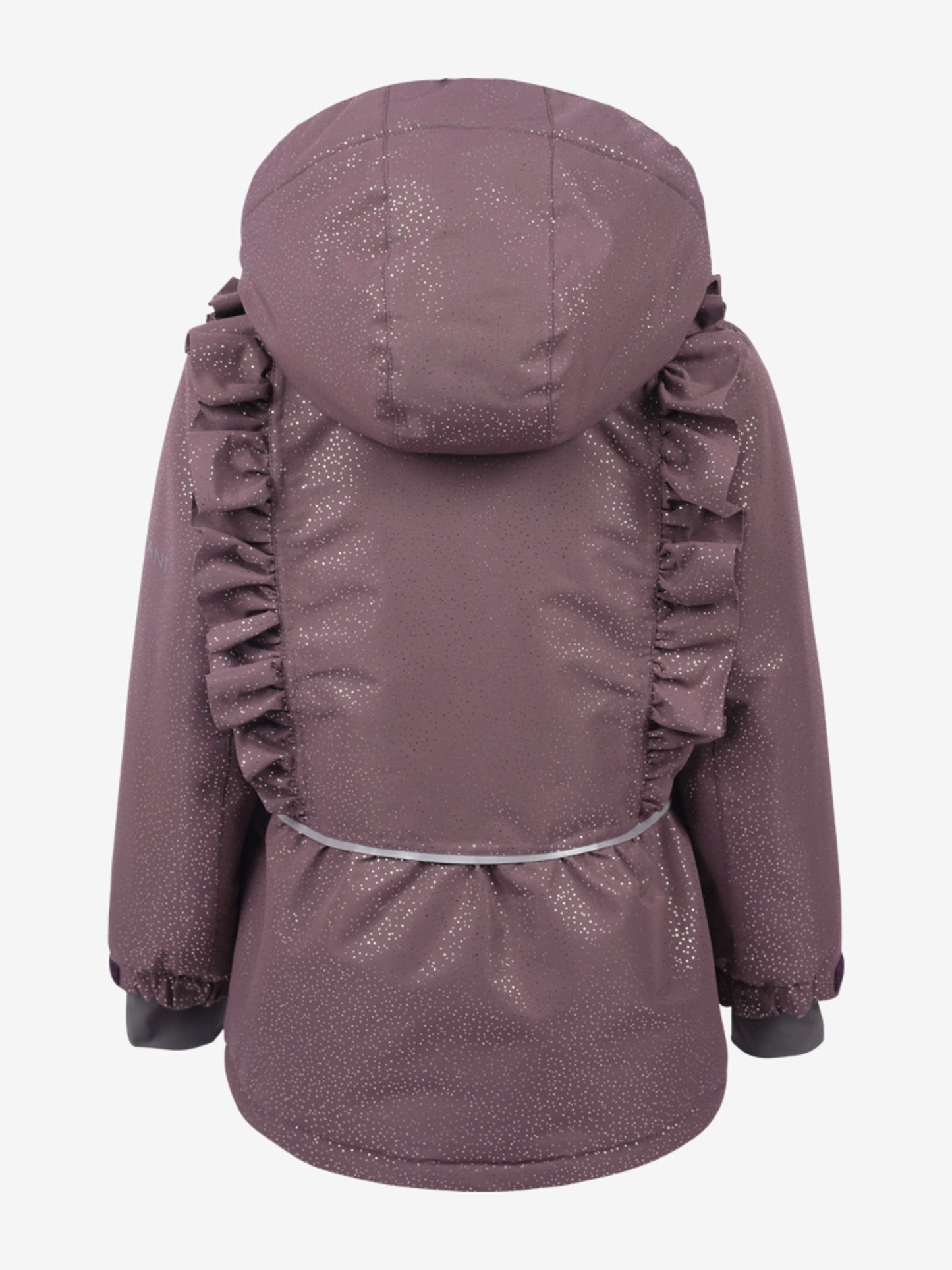 Úlpa - Fjólublá með gylltum doppum/Gold Glitter