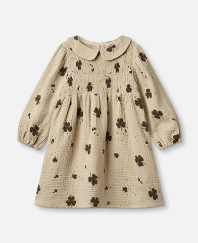 CLOVER DRESS - HUMUS/CARAFE AOP